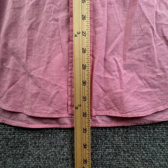 Ralph Lauren Long Sleeve Button Up Shirt Cotton Pink Check Yarmouth 16.5 34/35 - Picture 4 of 12